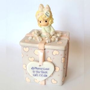 Vintage Precious Moments Mothers Day Mom Gift Box Collectible Porcelain Figurine